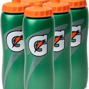 Gatorade 32 Oz Squeeze Water Sports Bottle - Value Pack of 6 - New Easy Grip Design for 2014